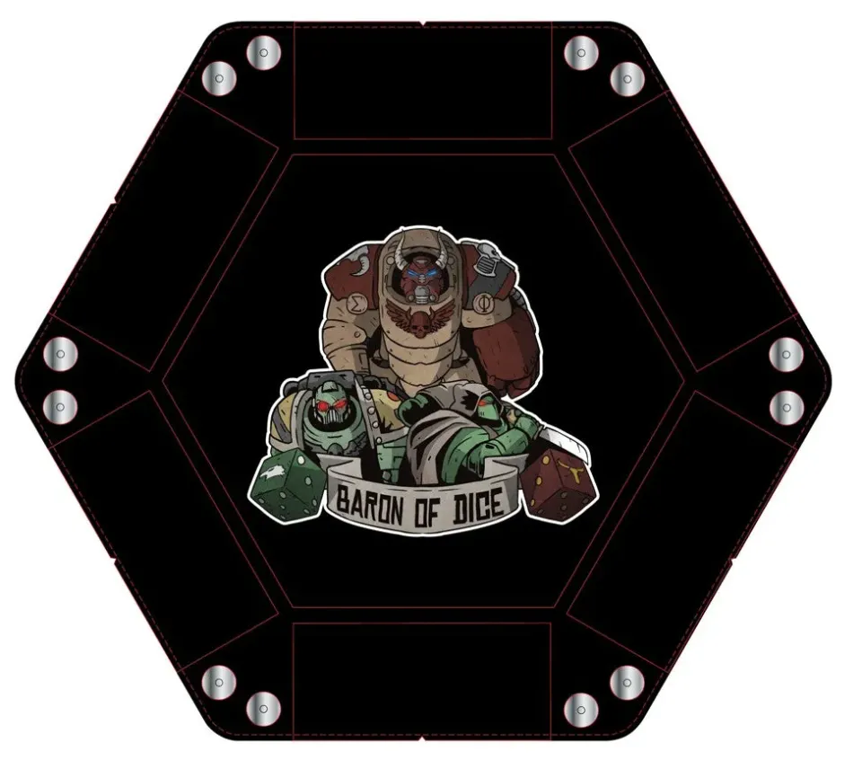 Baron of Dice Grim and Brutal terningbrett PU-skinn 10x11 tommer