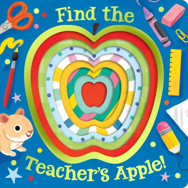 Julie Bliven Find the Teacher's Apple pappbok eple-utstansing