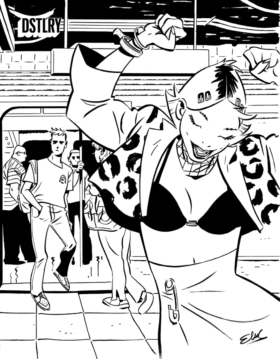 DSTLRY City Beneath Her Feet #1 Cover I tegneserie Charretier