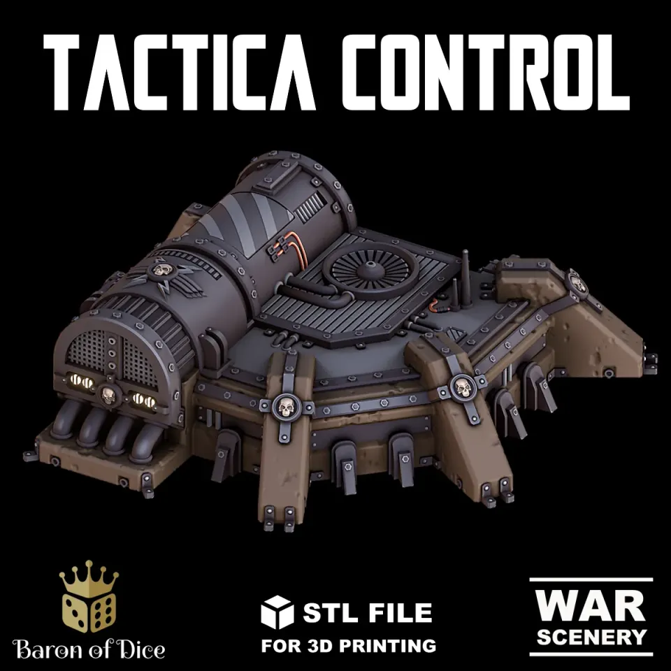 War Scenery Grimdark Tactica terreng STL-fil digital