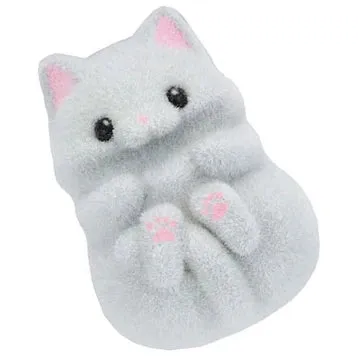 Tokyo Toys Kajikaji Kitten kabelholder minifigur grå på rygg