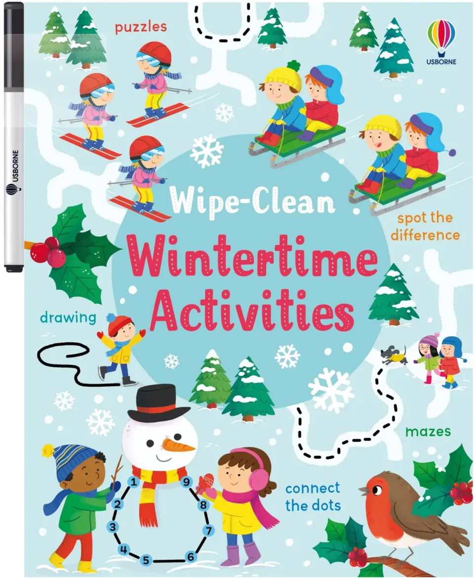 Wingbearer Saga Wipe-Clean Wintertime Activities visk ut-bok vinter