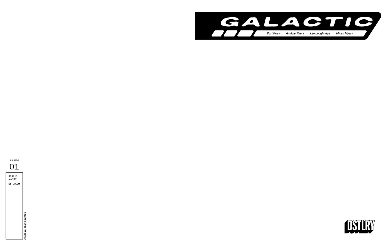 DSTLRY Galactic 1 hefte Cover G sketch-variant sci-fi-romanse
