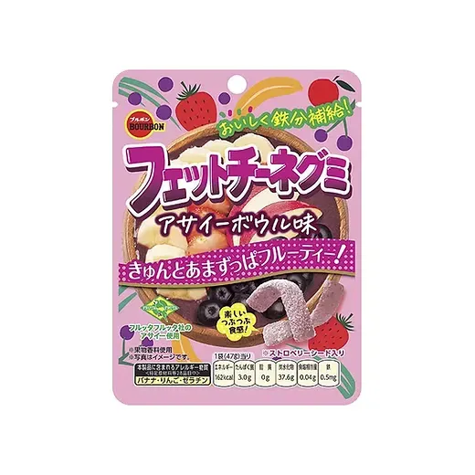 Bourbon Fettuccine Acai gummy snacks 47g bær