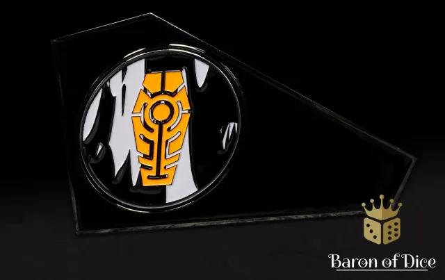 Baron of Dice Orange Coffin combat gauge metall Baron Coin