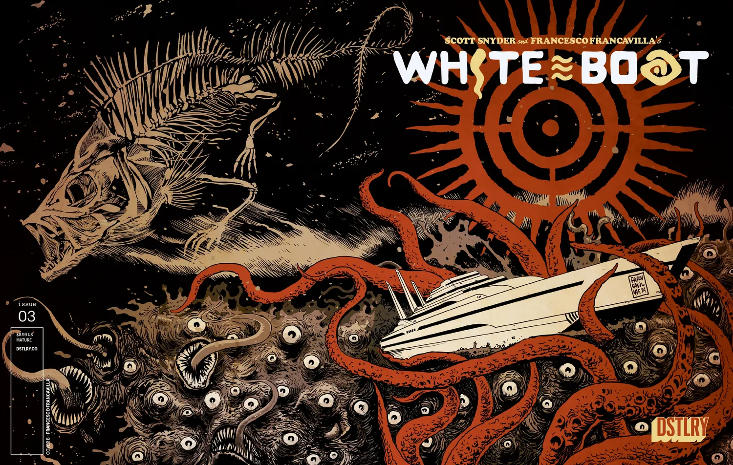 DSTLRY White Boat 3 Cover B tegneserie Lovecraft