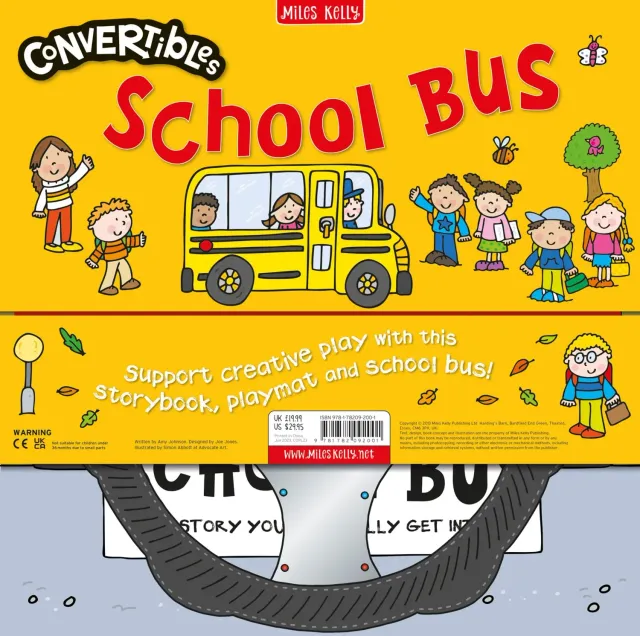 Convertibles Convertible School Bus lekebok sitte-i
