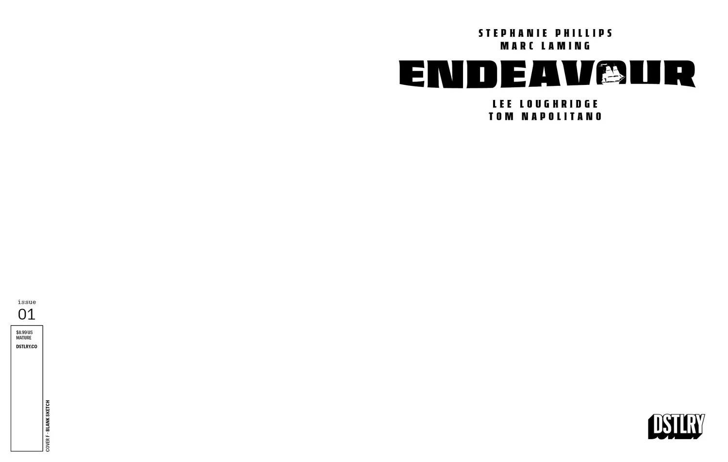 DSTLRY Endeavour #1 hefte Cover F Sketch blank