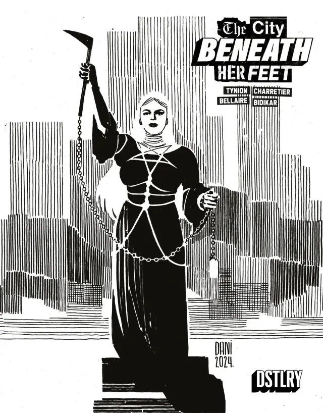 DSTLRY The City Beneath Her Feet 2 hefte Cover F Dani svart-hvitt