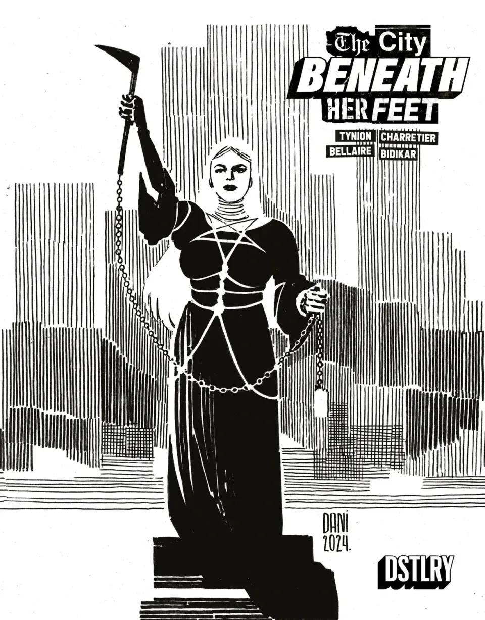 DSTLRY The City Beneath Her Feet 2 hefte Cover F Dani svart-hvitt