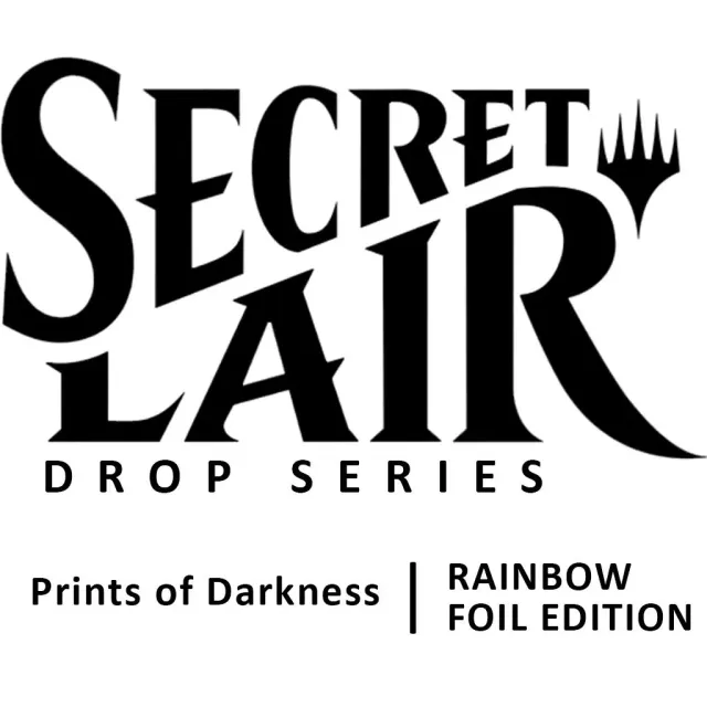 Magic Secret Lair Prints of Darkness samlekort rainbow foil