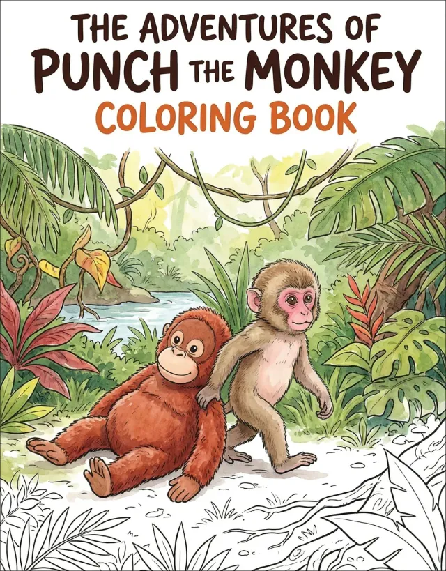 Wingbearer Saga Punch the Monkey fargeleggingsbok 50+ motiv