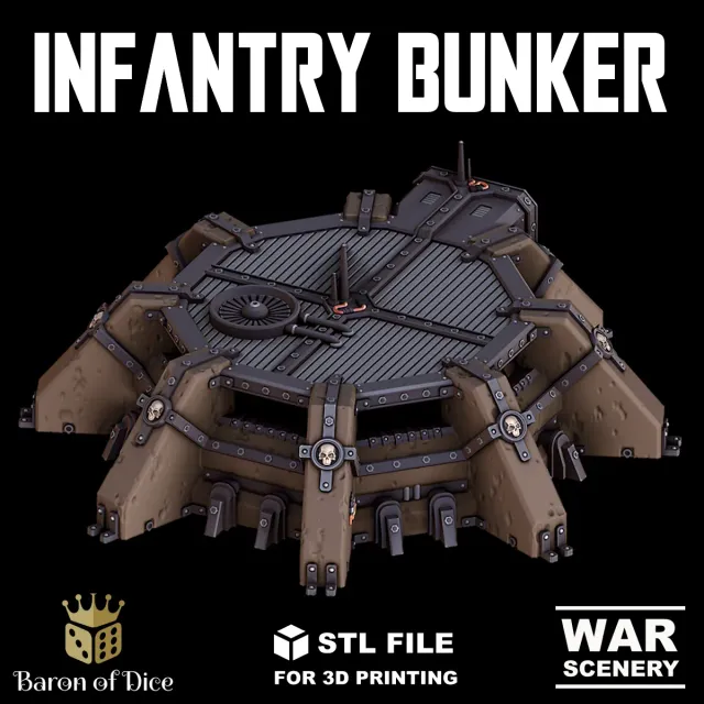 Grimdark Infantry Bunker STL-fil terreng