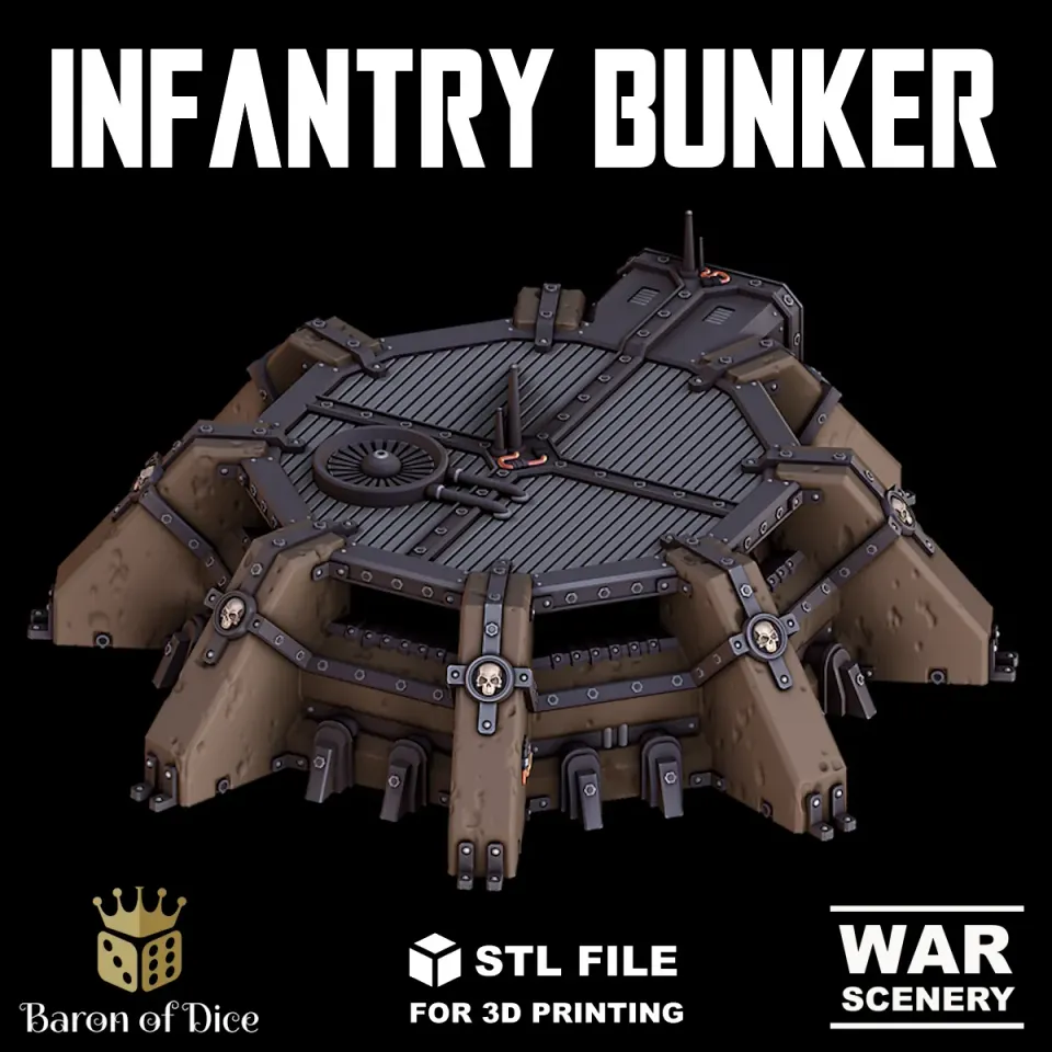 Grimdark Infantry Bunker STL-fil terreng