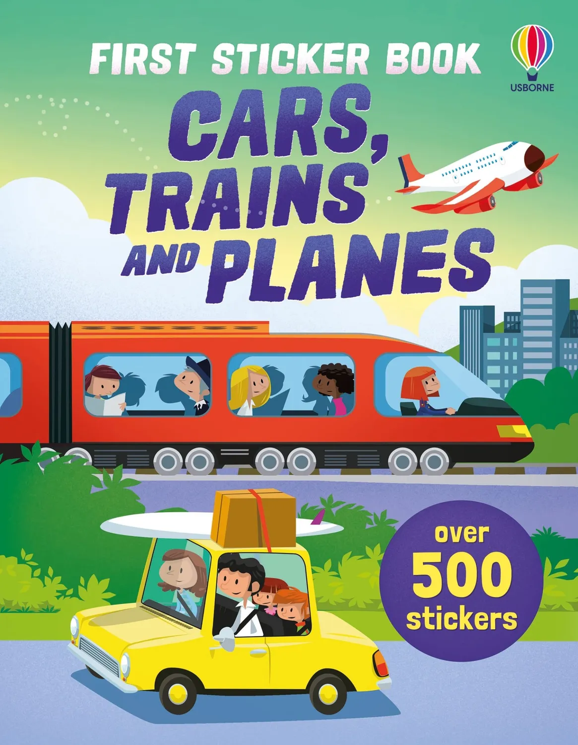 First Sticker Book Cars Trains Planes klistremerkebok