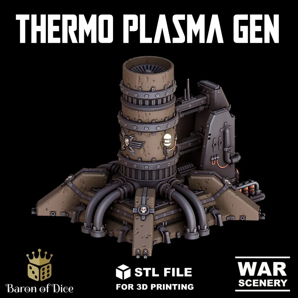 Baron of Dice Grimdark Thermo Plasma Gen STL-fil terreng 3D-print