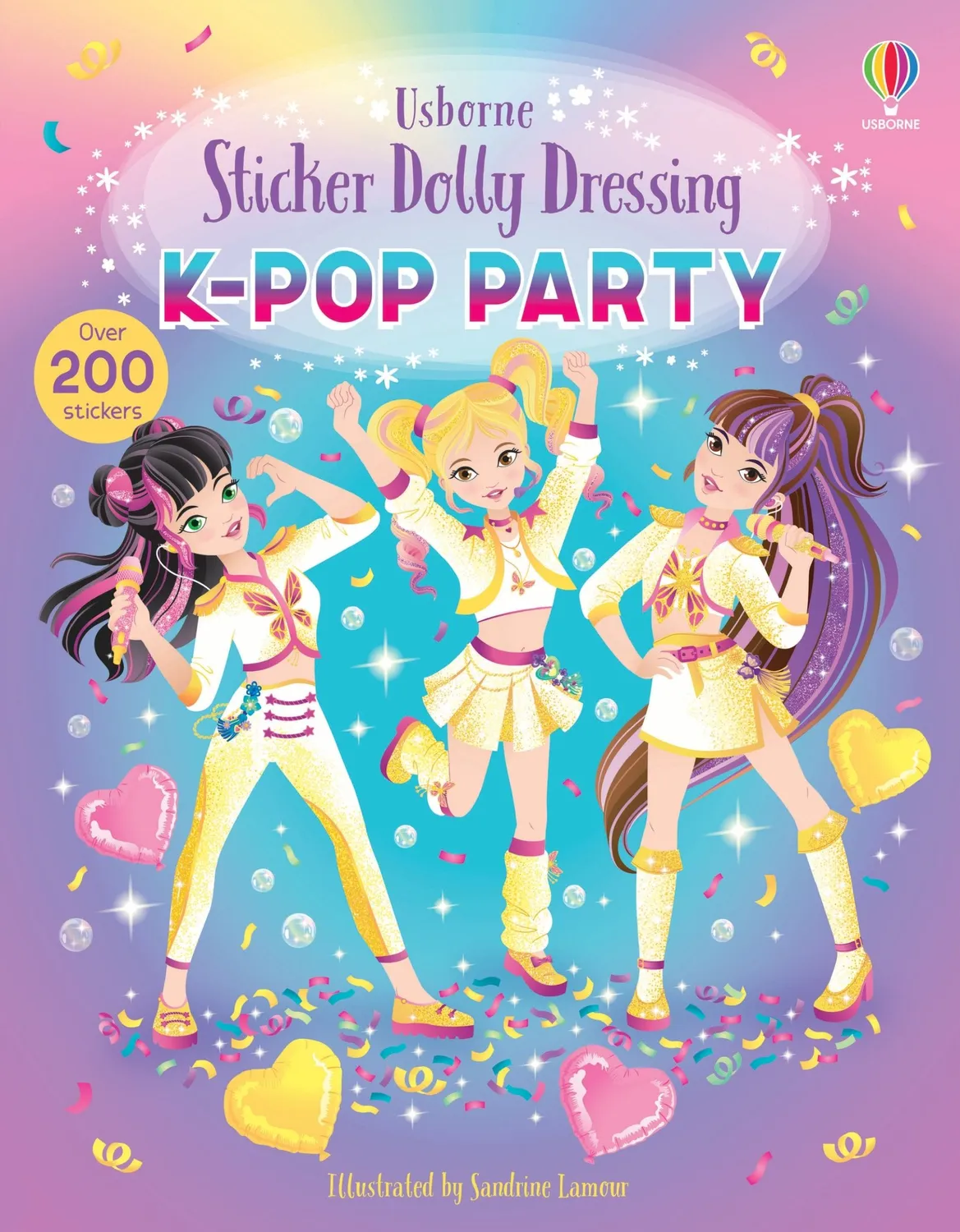 Usborne Sticker Dolly Dressing K-Pop Party klistremerkebok hefte