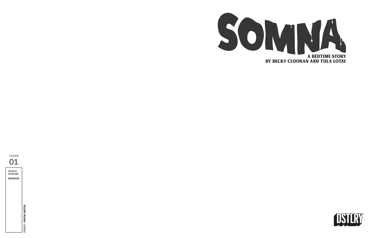 DSTLRY Somna 1 Cover P Sketch tegneseriehefte horror