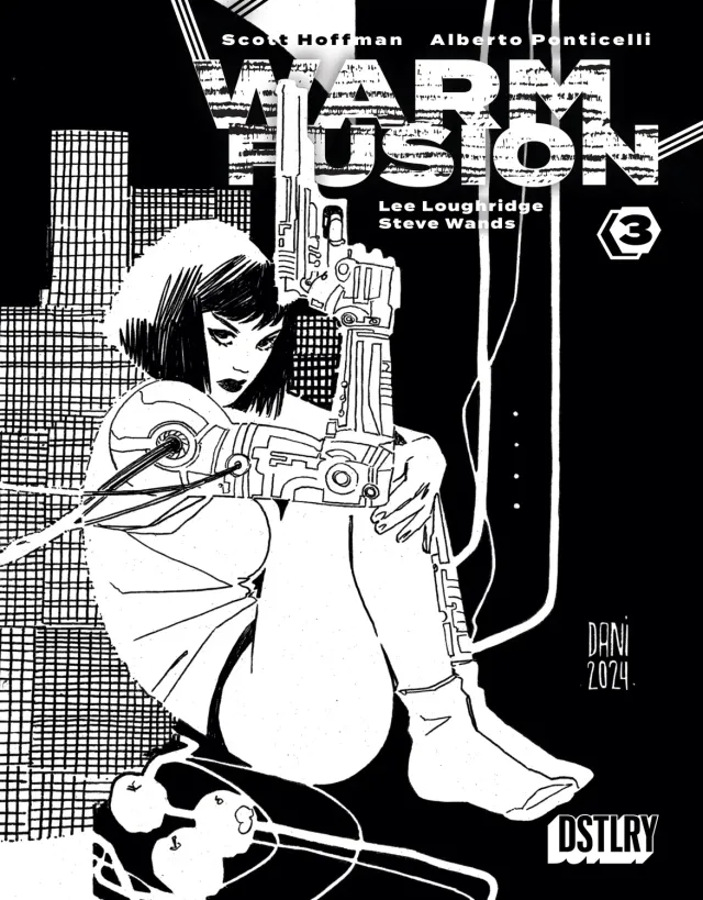 DSTLRY Warm Fusion nr 3 hefte Cover F Dani svart-hvitt
