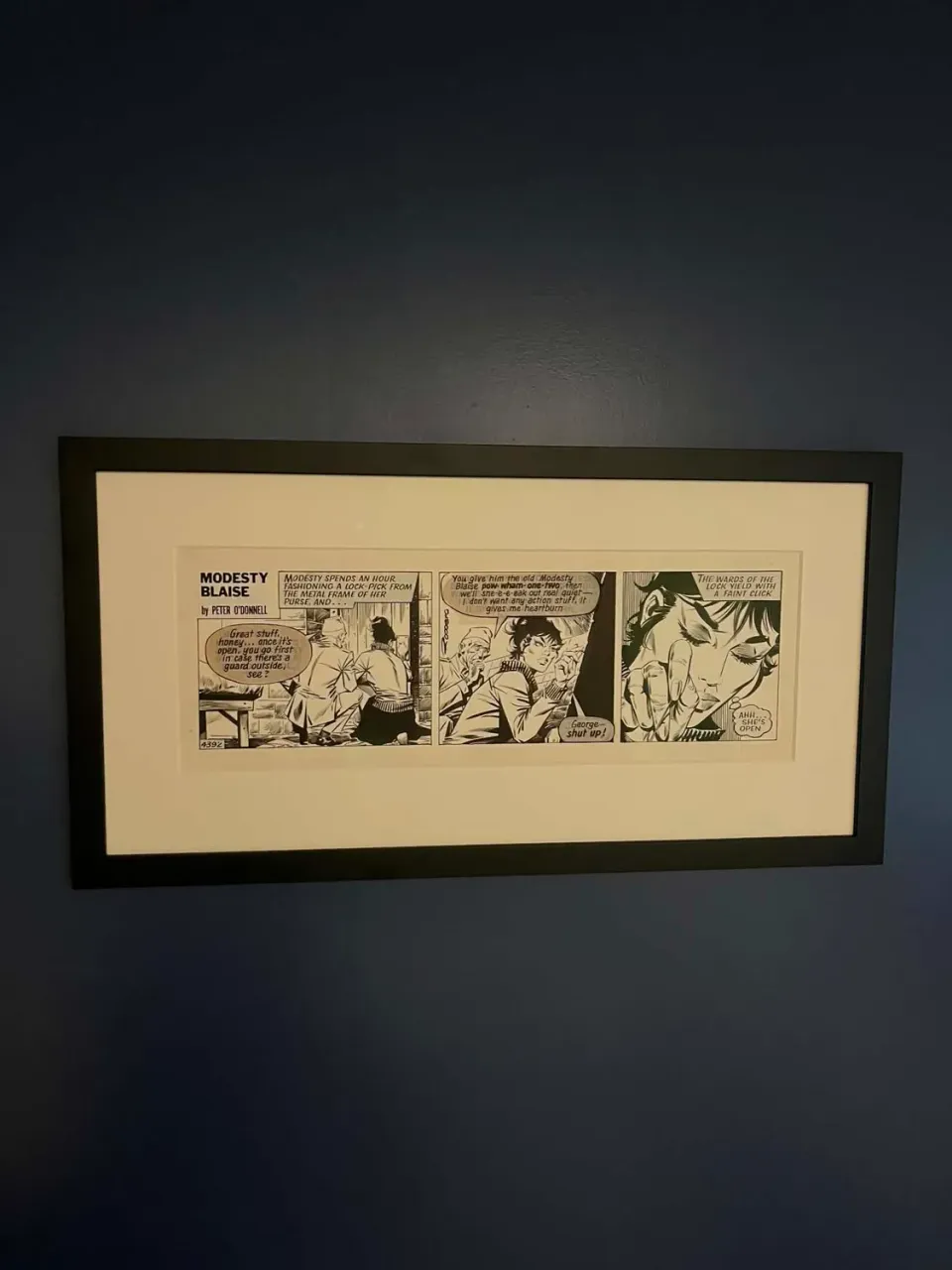 Modesty Blaise originalstripe 4392 1978 Romero Tusj samler