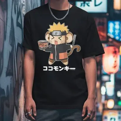TokyoToys Coruto unisex t-skjorte svart S bomull