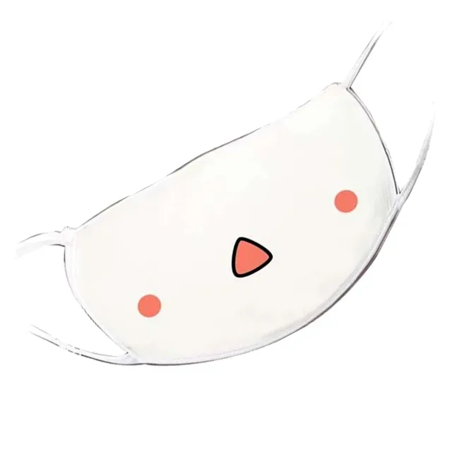 Anime Expression munnbind hvitt Circle Blush gjenbrukbart