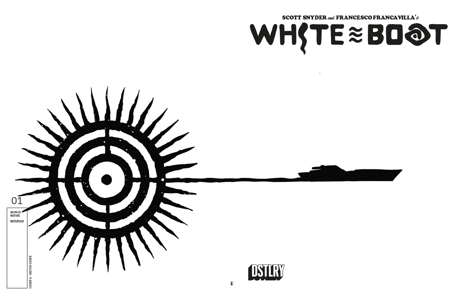 DSTLRY White Boat #1 Cover G Sketch hefte fysisk horror