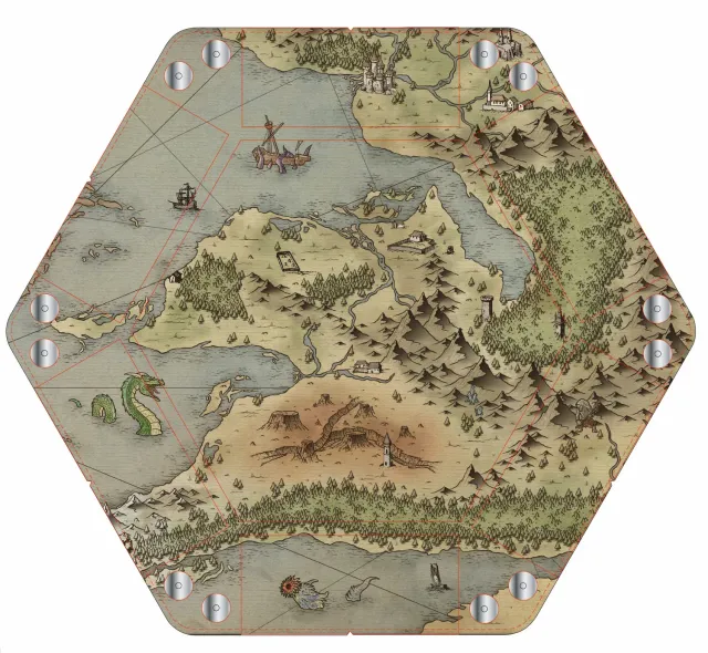 Baron of Dice Old World Map terningbrett PU-skinn