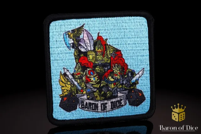 Baron of Dice Golden Warriors patch 76 mm borrelås