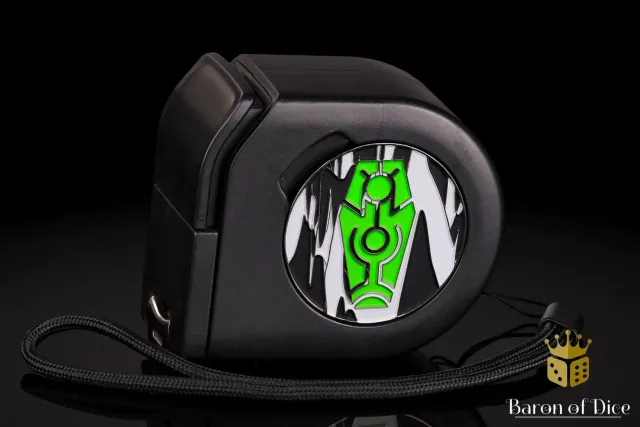 Baron of Dice Green Coffin målebånd med mynt 40 mm