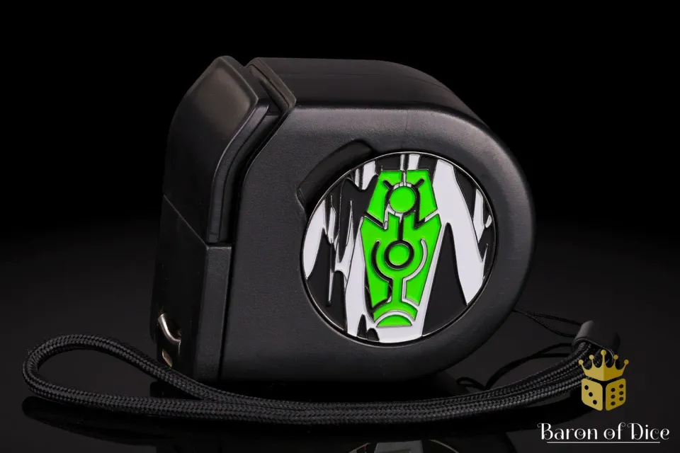 Baron of Dice Green Coffin målebånd med mynt 40 mm