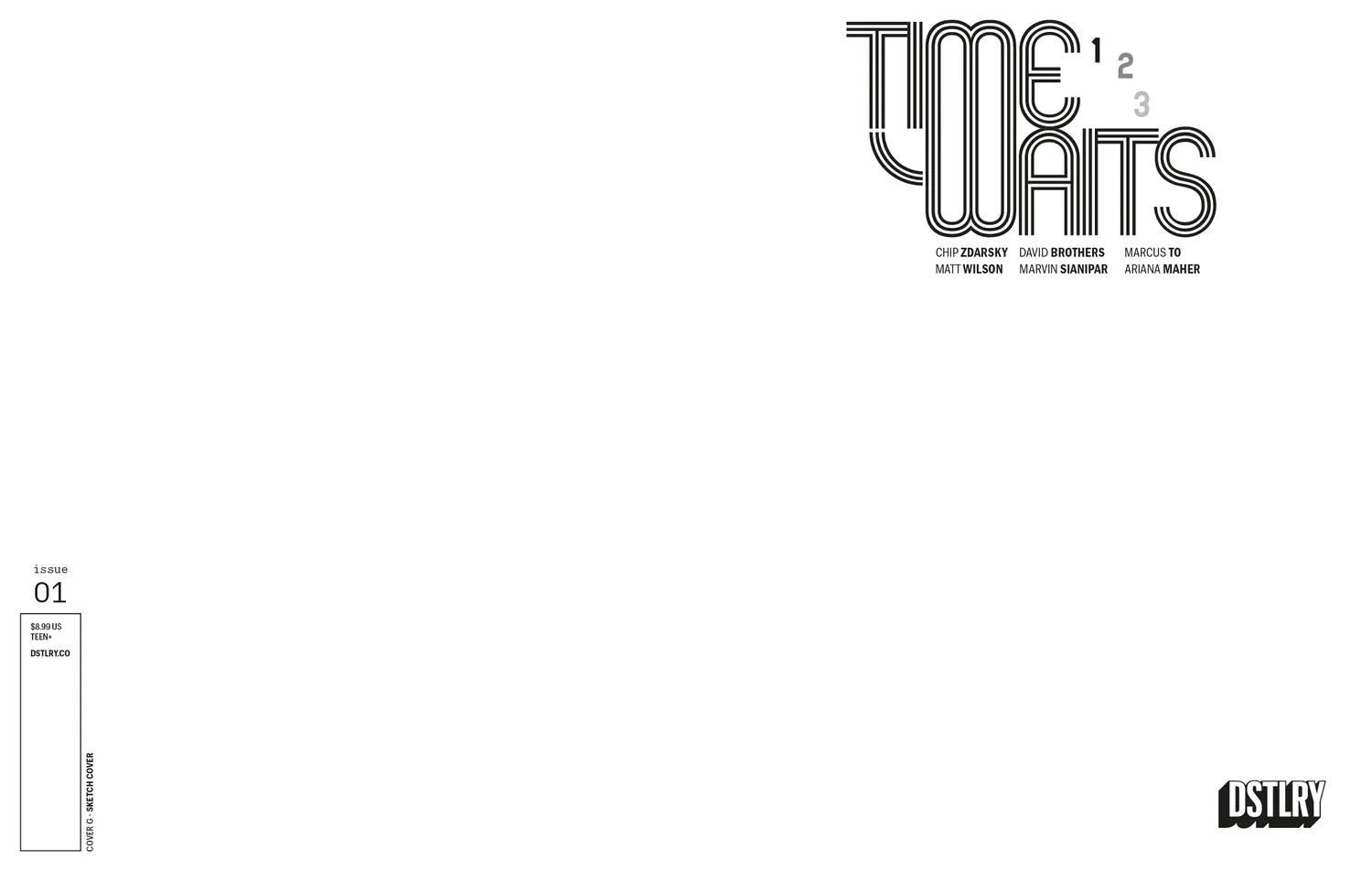 DSTLRY Time Waits 1 hefte Cover G Sketch sci-fi