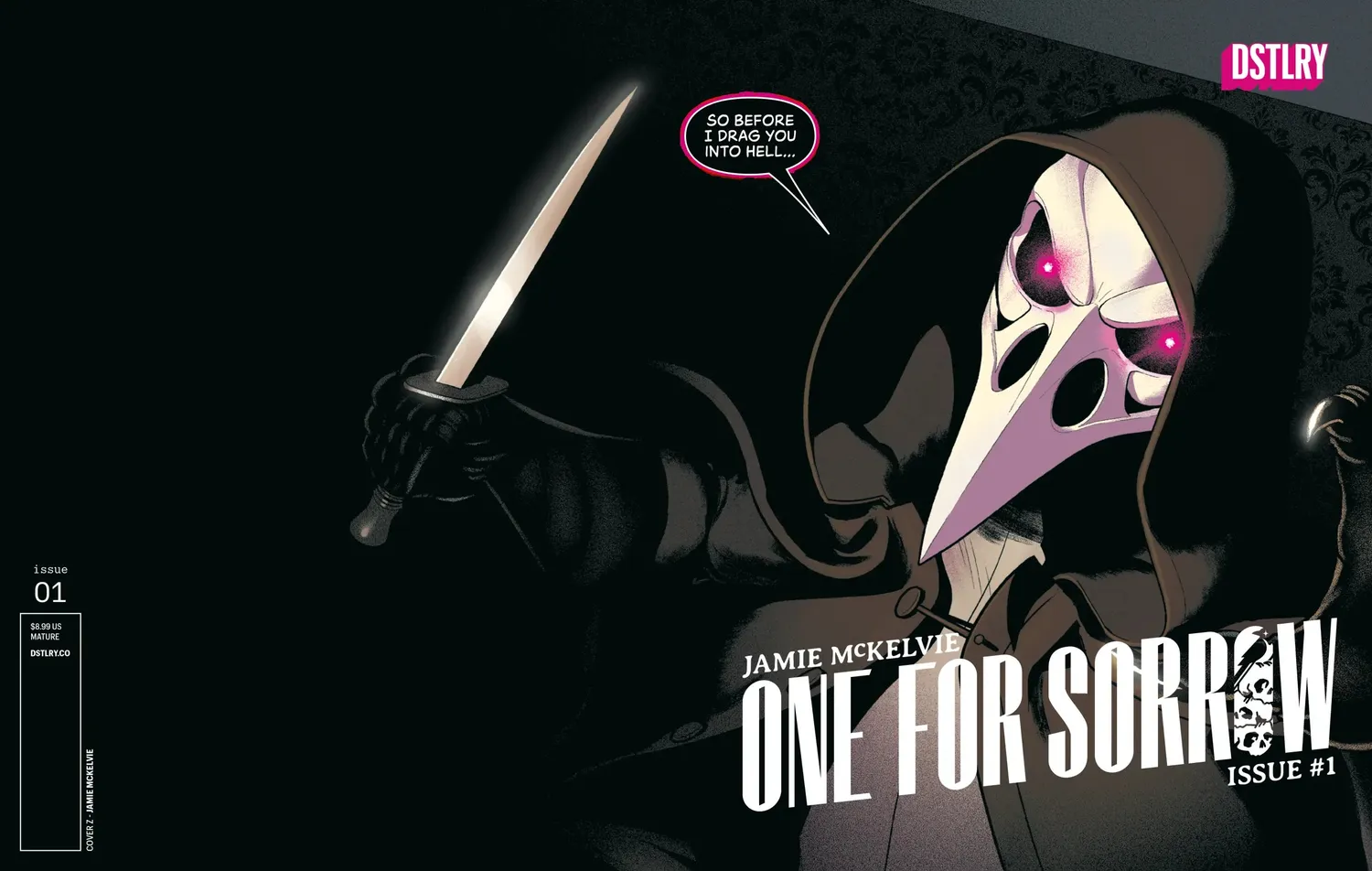 DSTLRY One For Sorrow #1 Cover Z McKelvie digital grøsser
