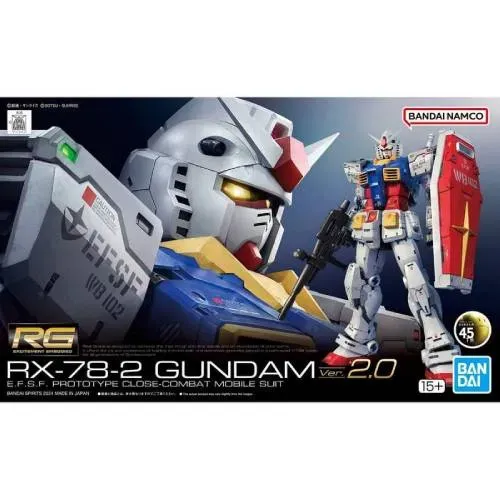 Bandai RG RX-78-2 Ver.2.0 modellsett 1/144 bevegelig
