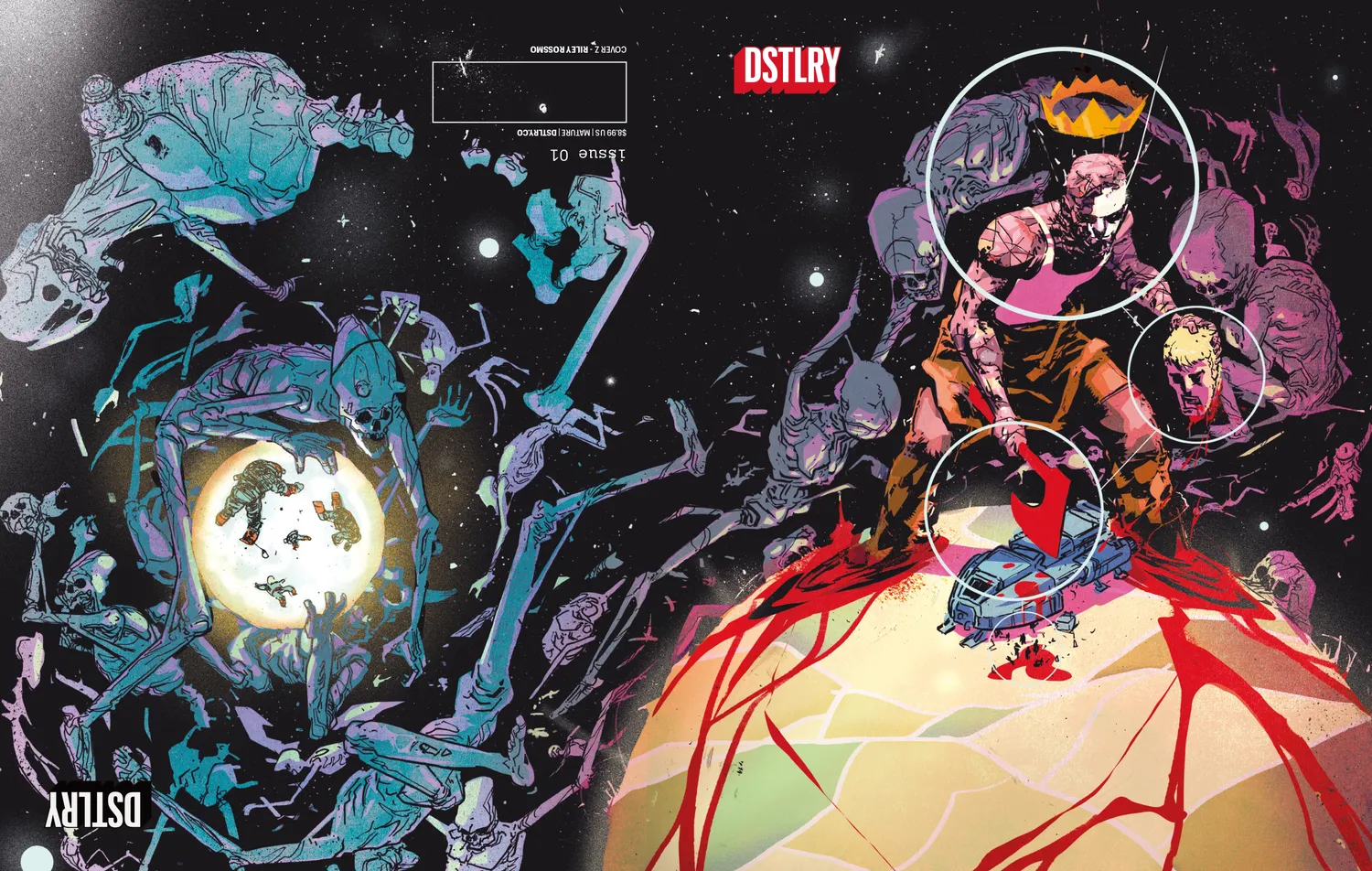 DSTLRY LIFE #1 tegneserie Cover Z Rossmo sci-fi flip
