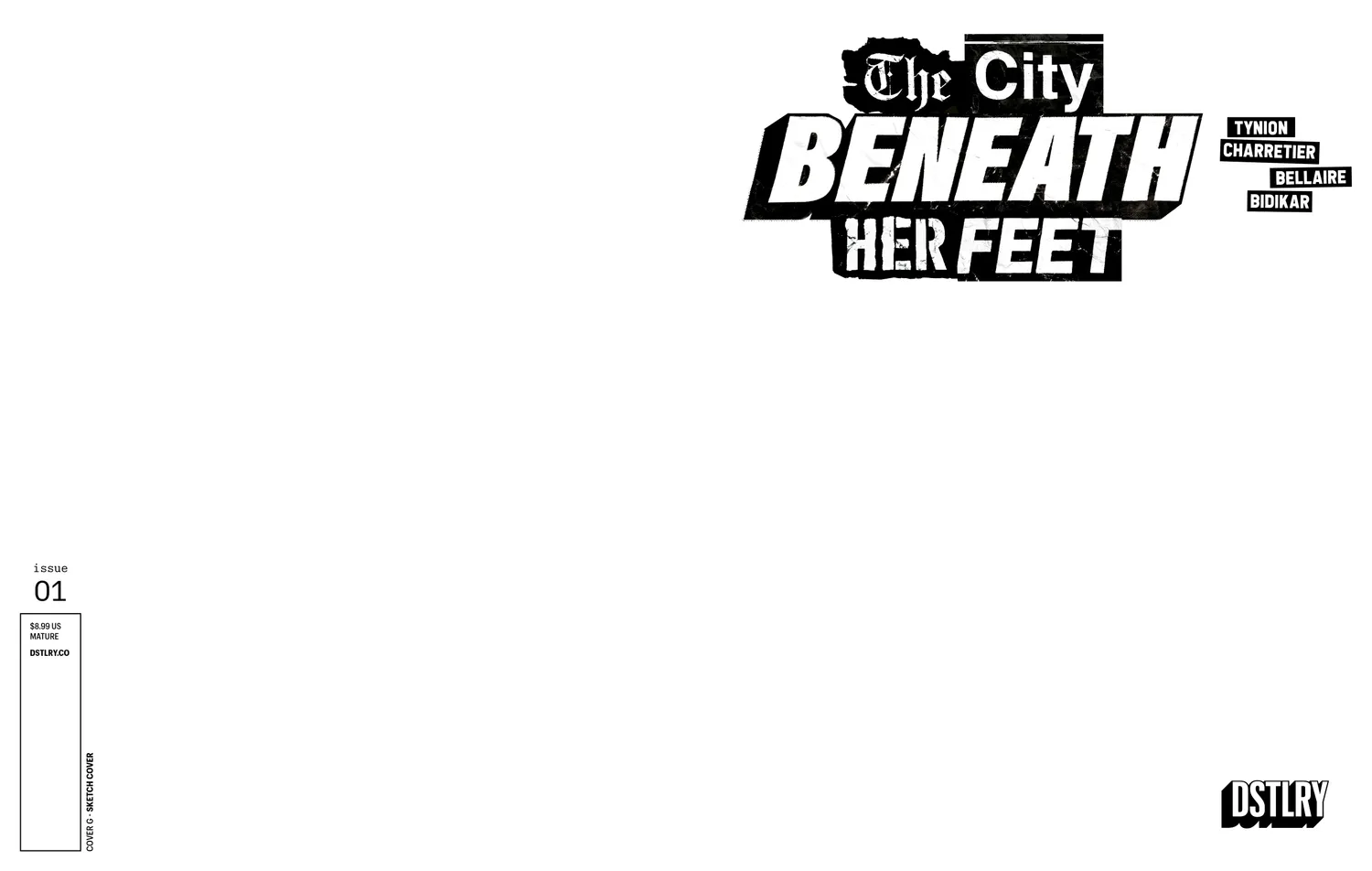 DSTLRY City Beneath Her Feet #1 hefte Cover G Sketch thriller